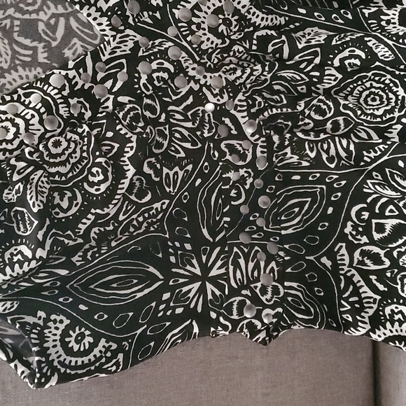 Sexy Speechless top women’s size small s sleeveless black pattern tie Babydoll - Picture 13 of 16